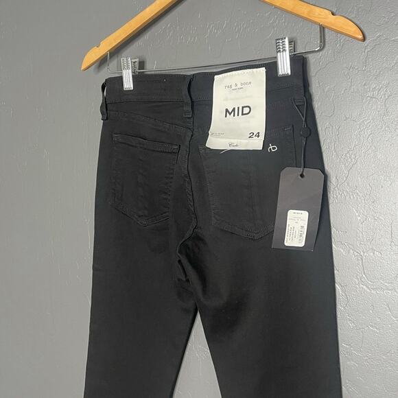 Rag & Bone No Fade Black Cate Mid-Rise Skinny - Picture 5 of 6